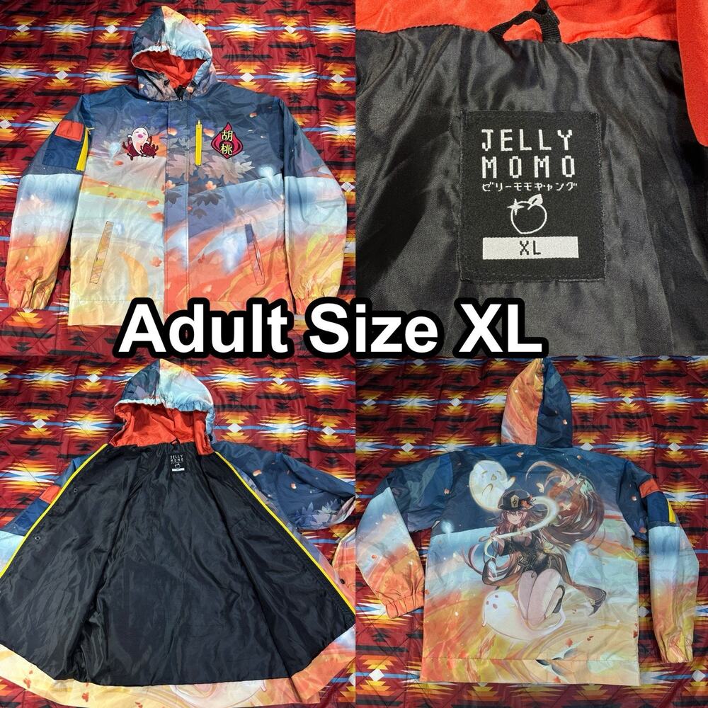 Genshin Impact Hu Tao Adult Size XL Full Zip Jacket Jelly Momo